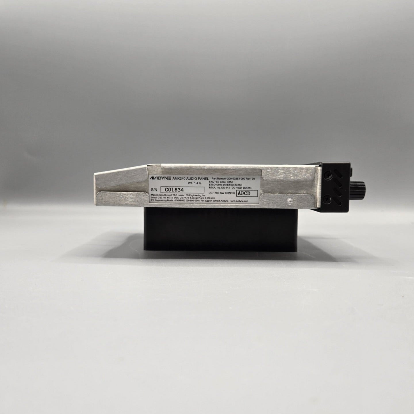 Avidyne AMX240 Audio Panel - PN: 200-00253-000