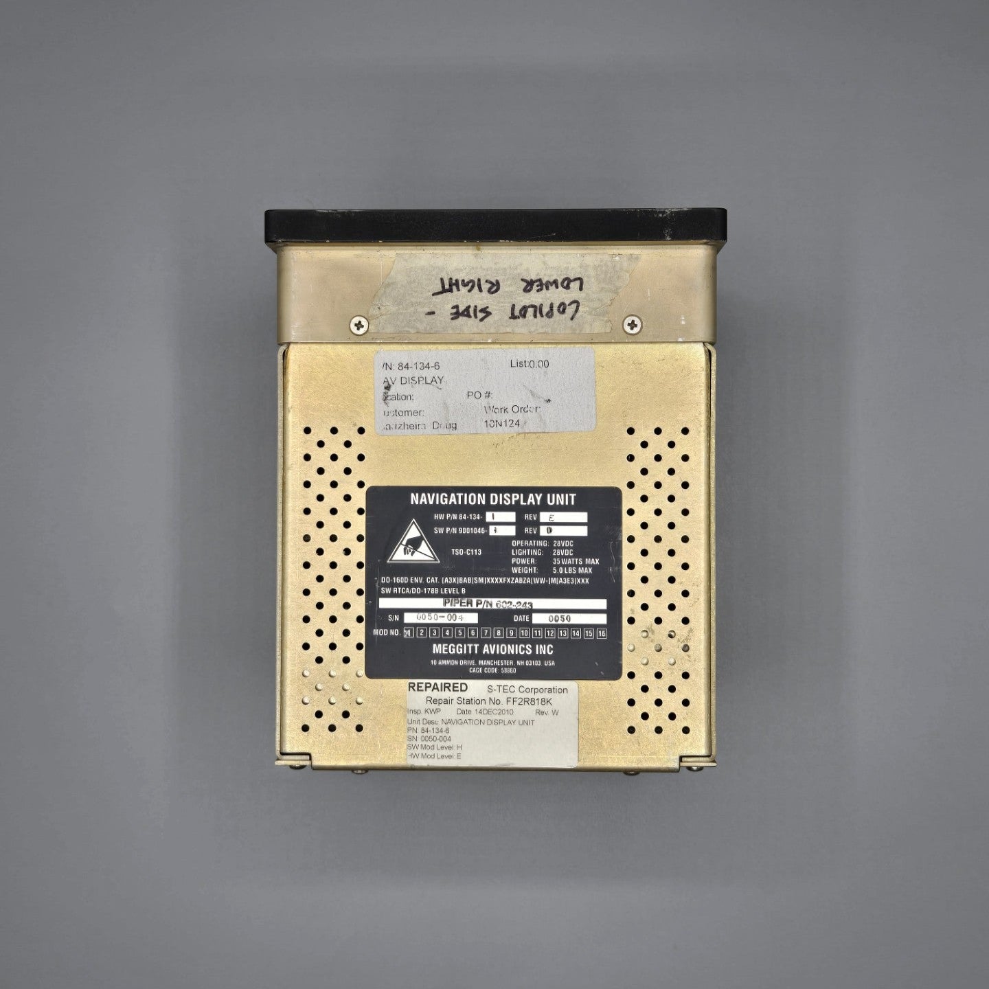 Meggitt Avionics Navigation Display Unit - PN: 84-134-6