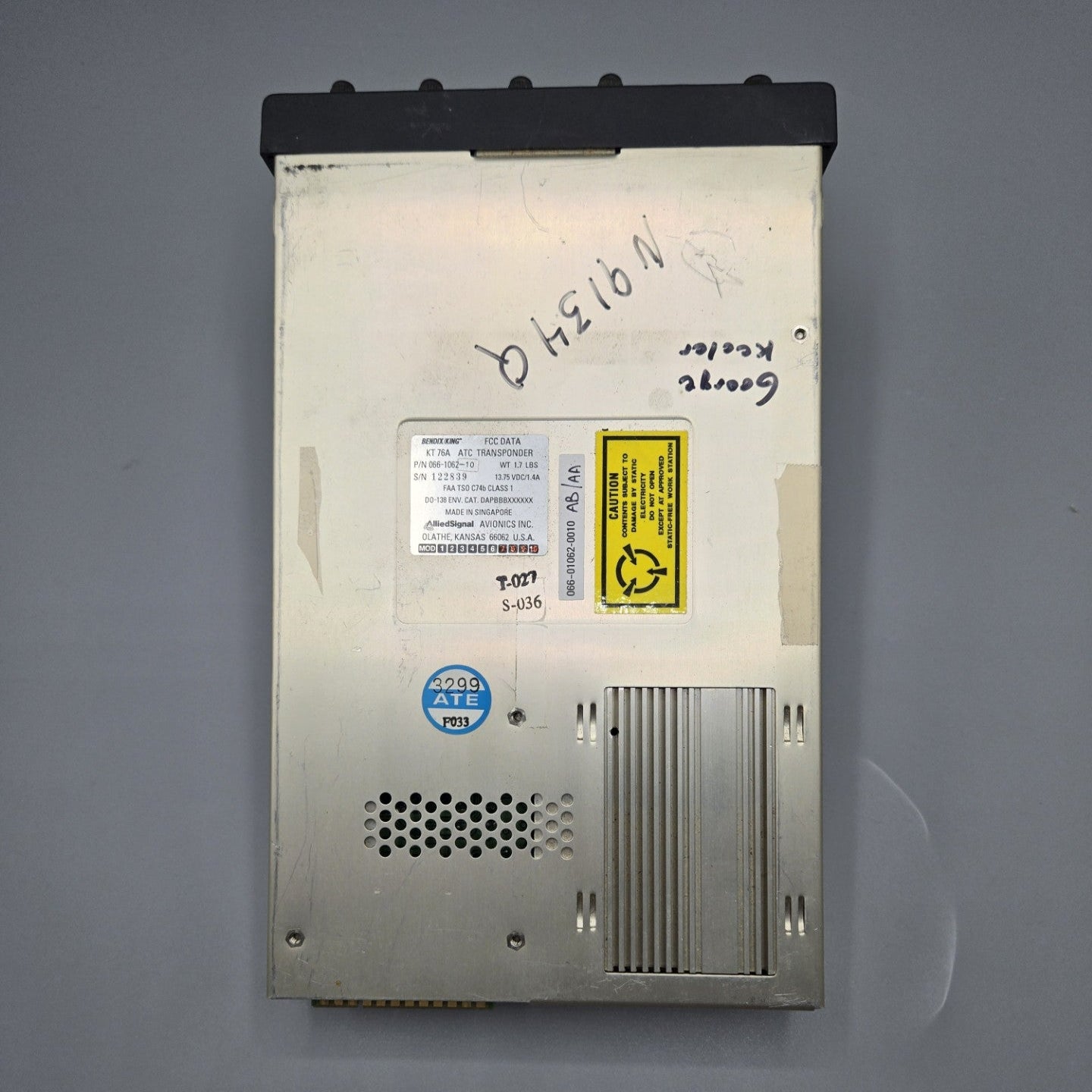 Bendix King KT 76A ATC Transponder - PN: 066-1062-10