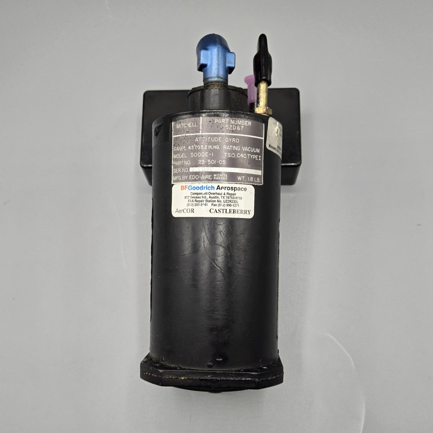 Edo-Aire Mitchell Attitude Gyro - PN: 23-501-05 (52D67)