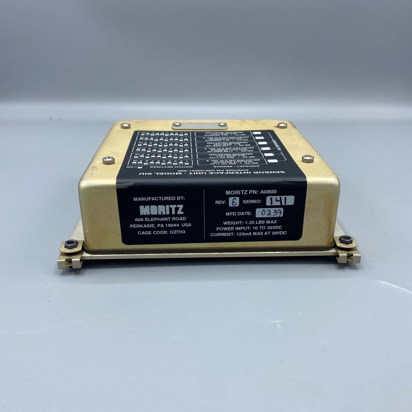 Moritz Sensor Interface Unit for Cirrus SR20/22 - PN: 200-00031-000