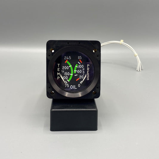 Cessna Dual Oil Temp / Pressure Gauge - Part Number: S3279-1, EG5045-06011