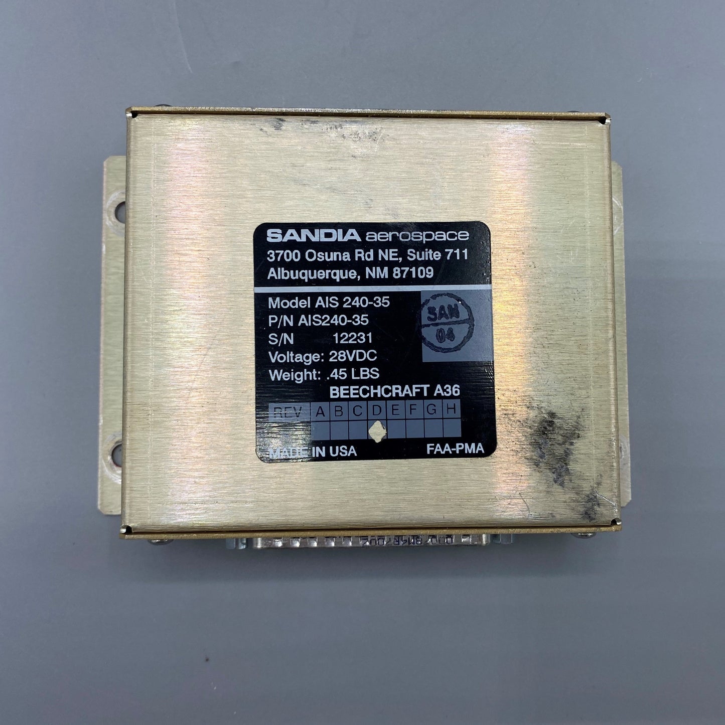 Sandia Aerospace Switch Module - Part Number: AIS240-35