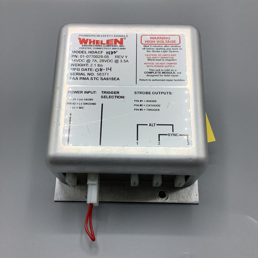 Whelen Strobe Light Power Supply - Part Number: 01-0770028-05
