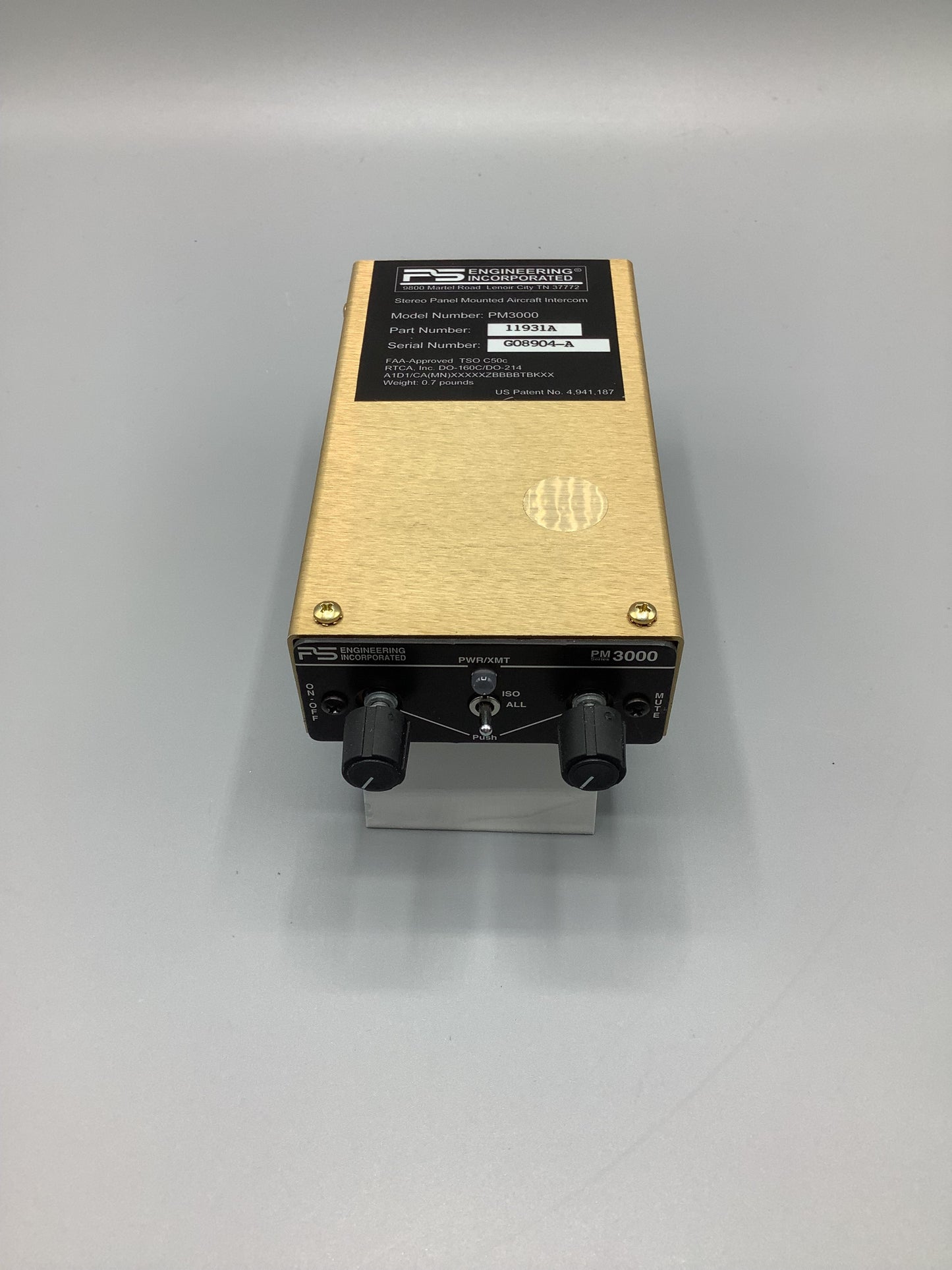 PS Engineering PM 3000 Intercom - Part Number: 11931A