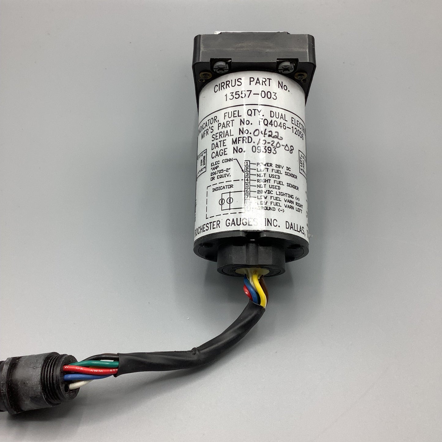 Cirrus Fuel Quantity Indicator - PN: 13557-003
