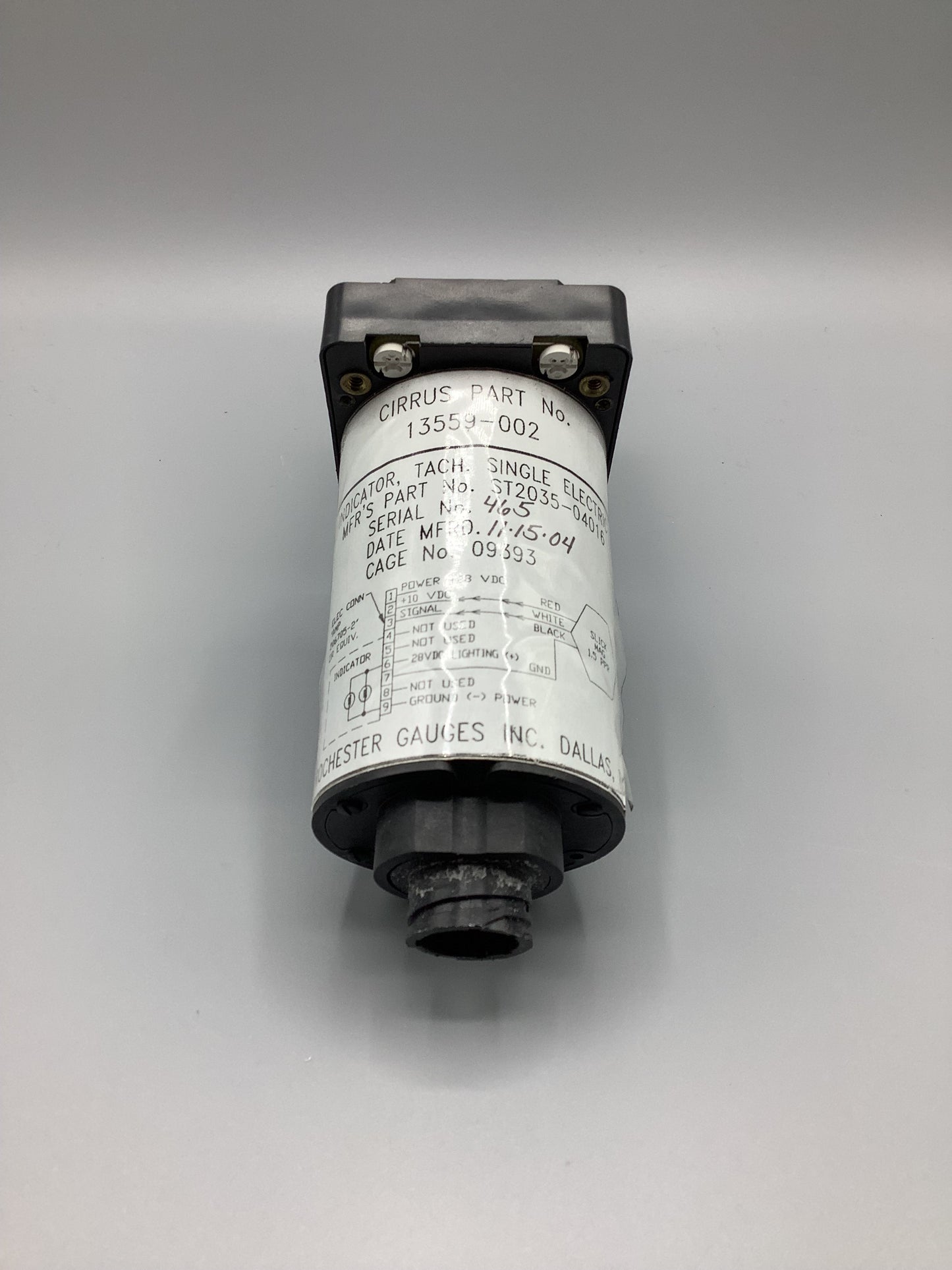 Cirrus Tachometer Instrument - Part Number: 13559-002