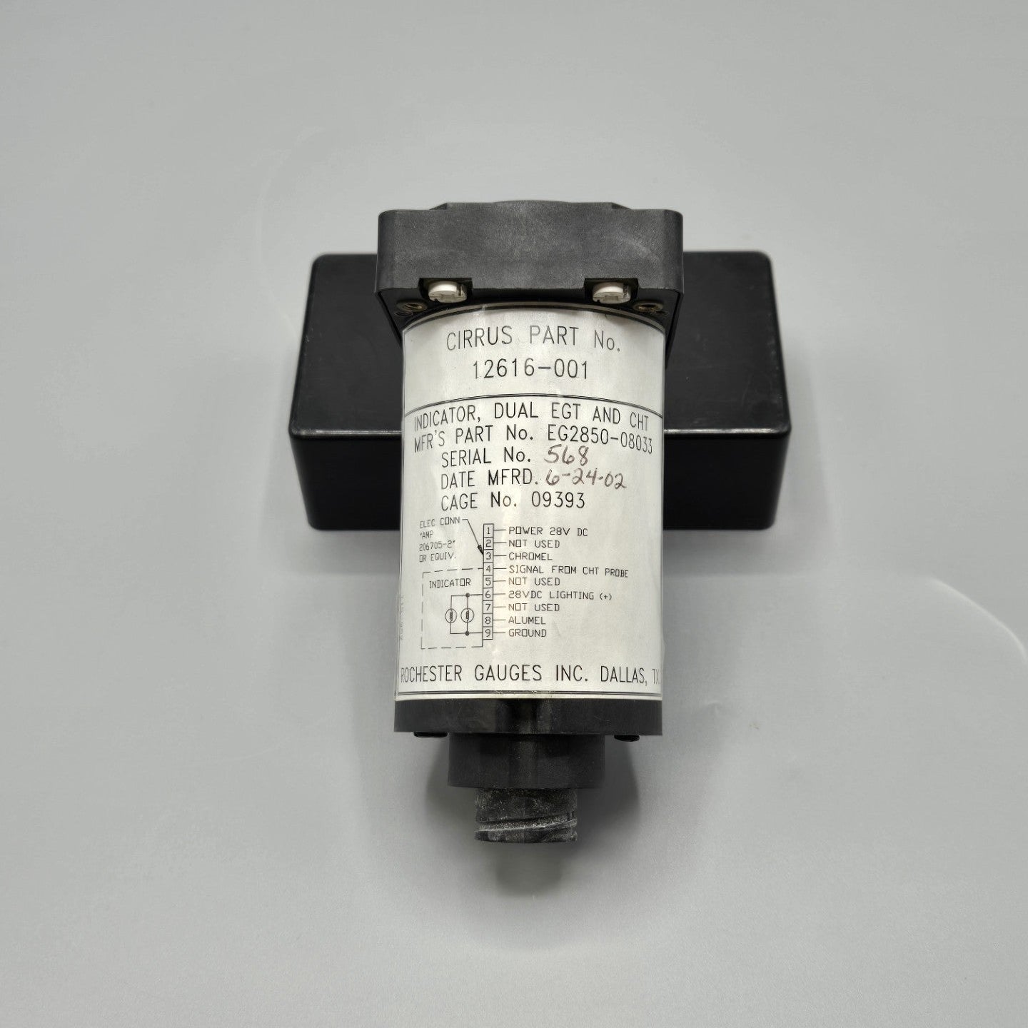 Cirrus EGT and CHT Indicator - PN: 12616-001