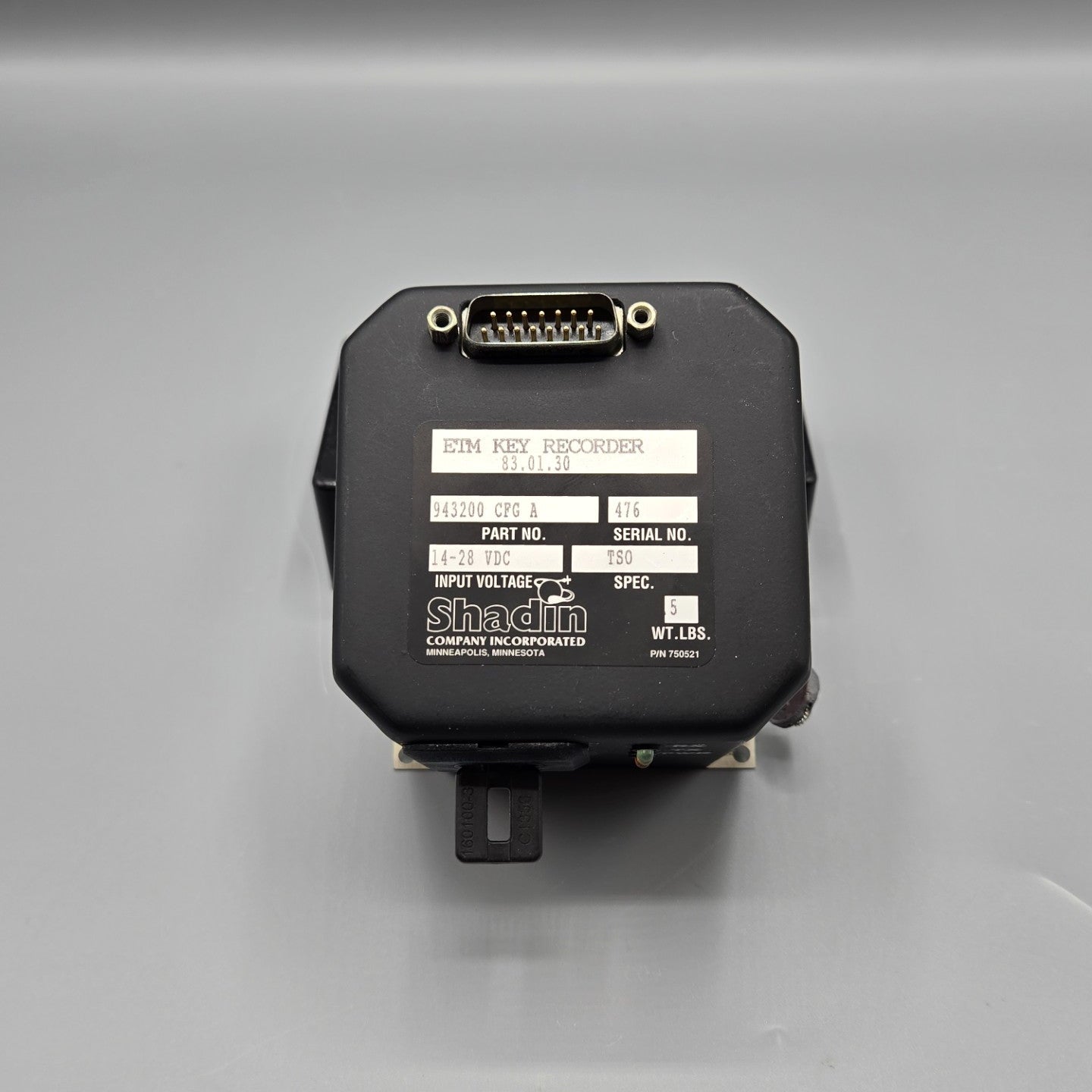 Shadin ETM Key Recroder - PN: 943200 CFG A