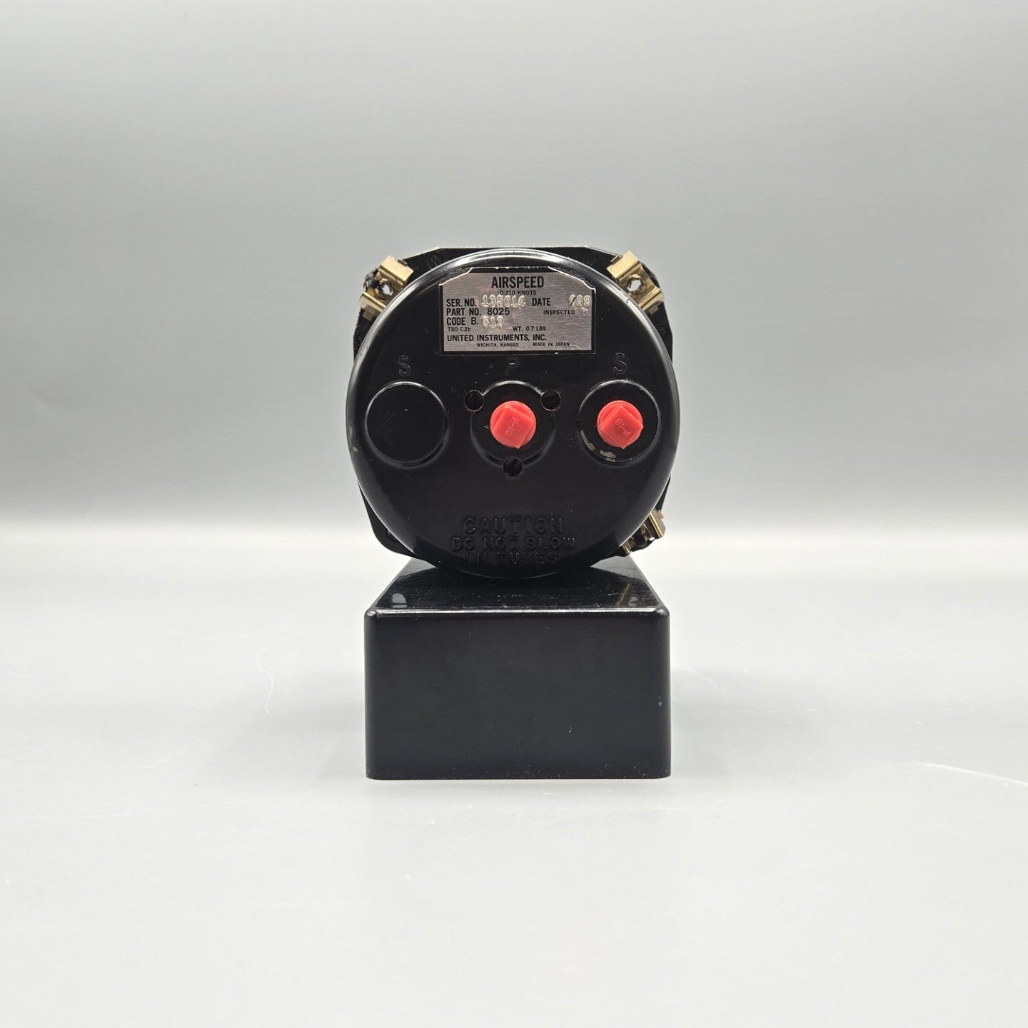 71342204 Instrument Code United Instruments Airspeed Indicator - PN: 8025 (Code: B. 613 ...