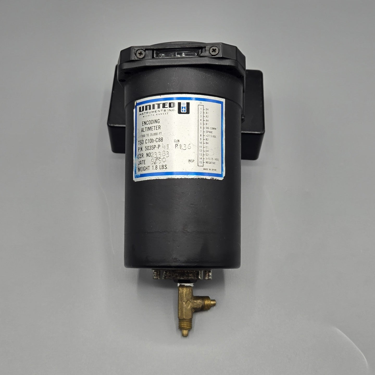 United Instruments Encoding Altimeter - PN: 5035P-P41