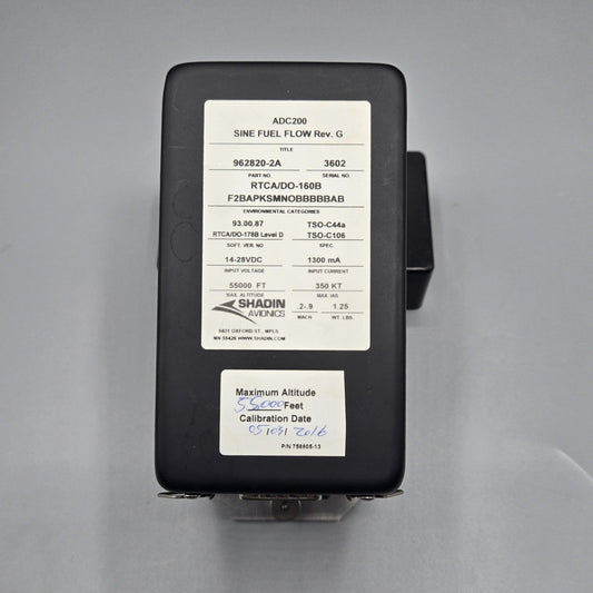 Shadin Fuel/Air Flow Computer - PN: 962820-2A, ADC200