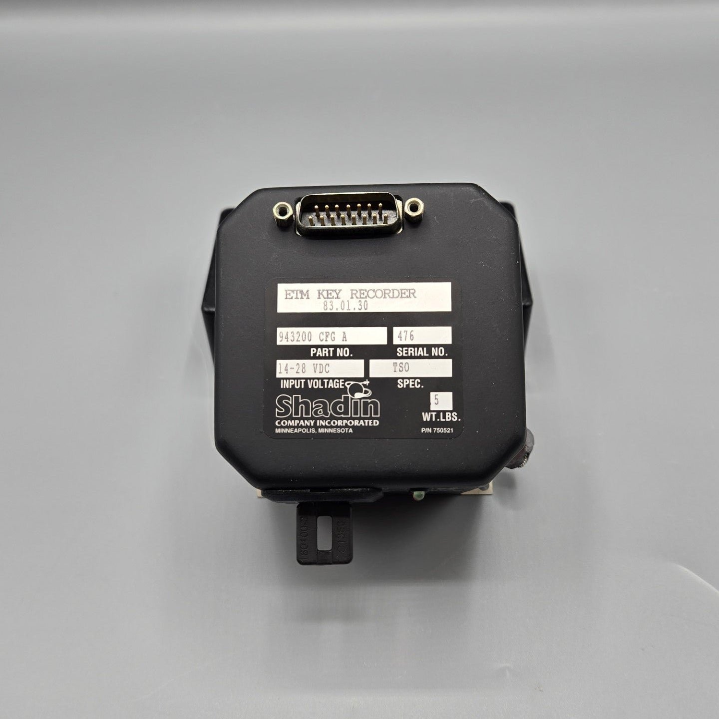 Shadin ETM Key Recroder - PN: 943200 CFG A