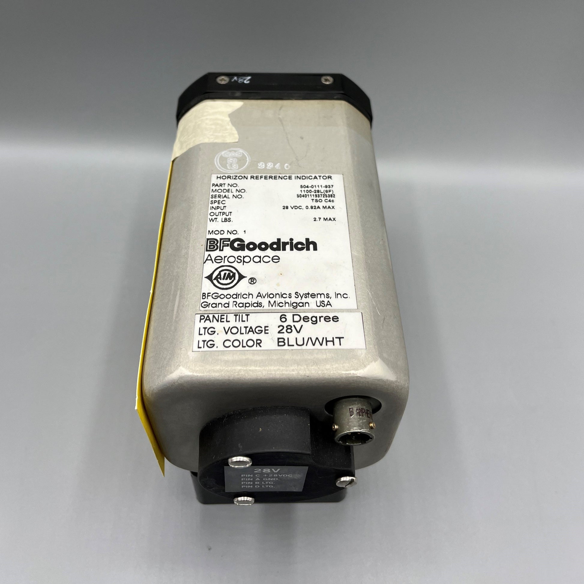 Part 0111 Goodrich Horizon Reference Indicator - Part Number: 504-0111-937 ...