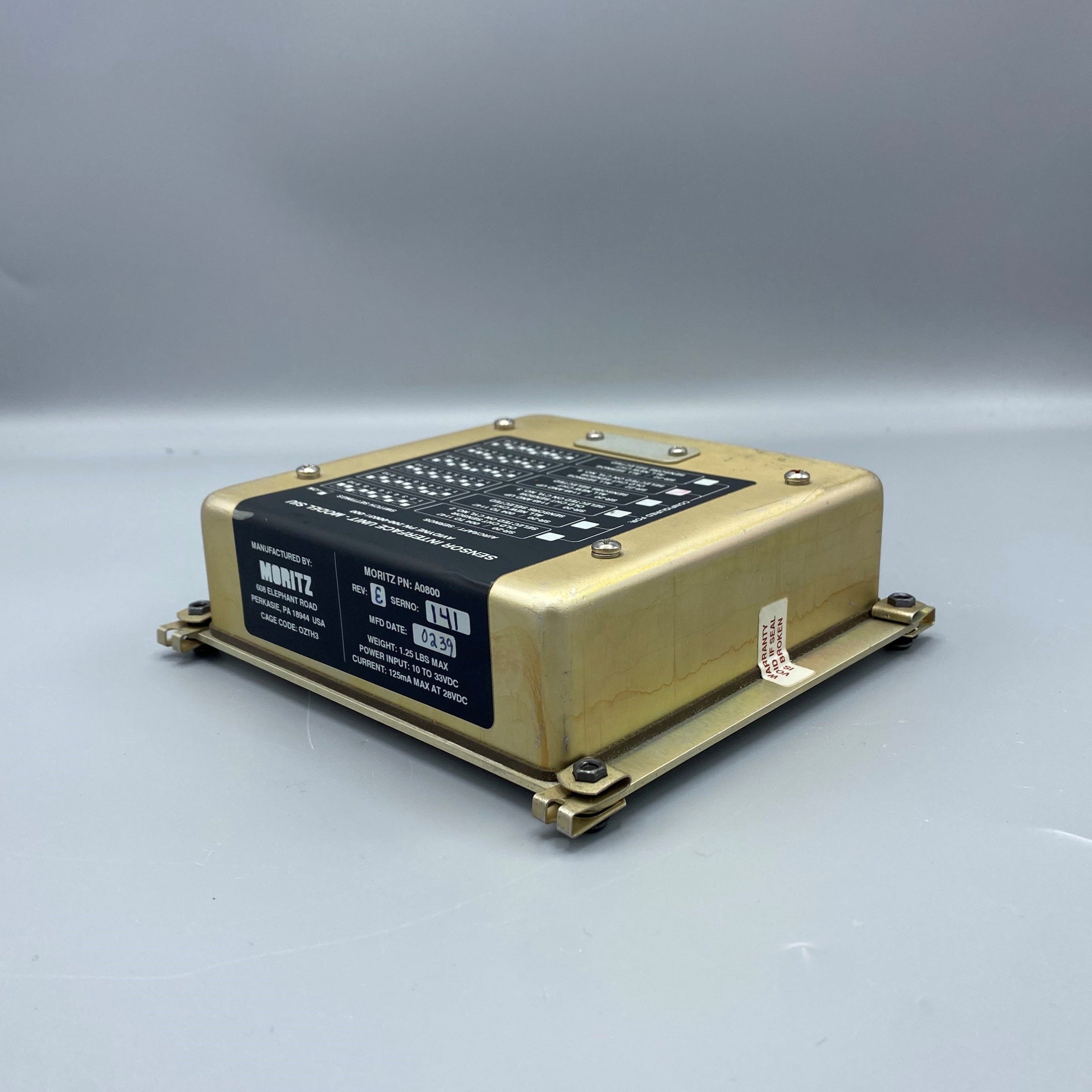 Moritz Sensor Interface Unit for Cirrus SR20/22 - PN: 200-00031-000 ...