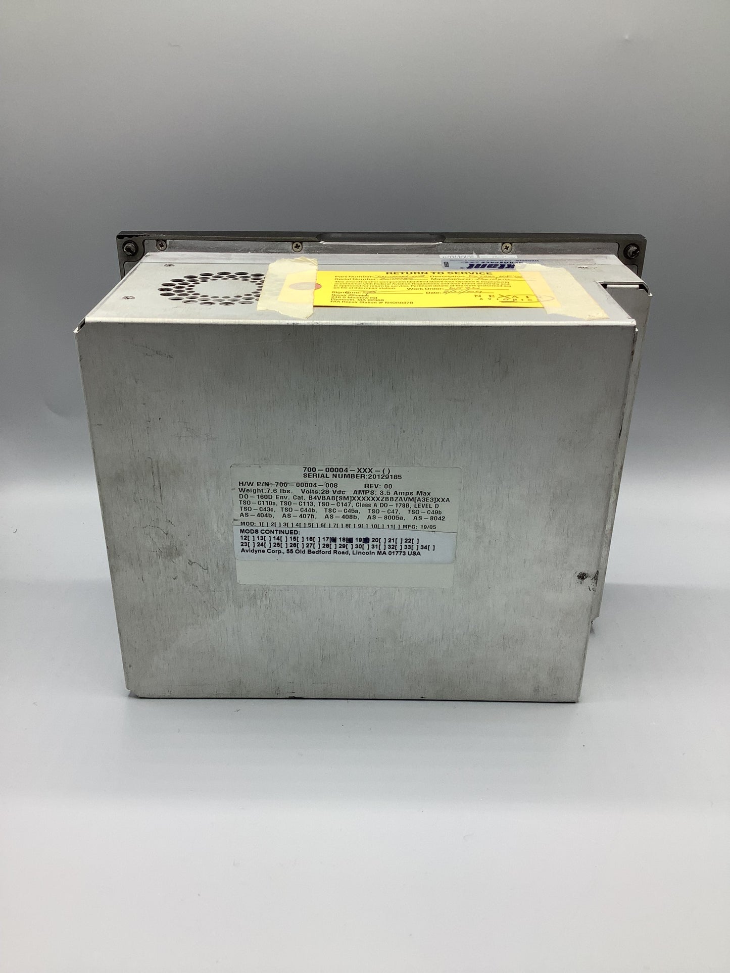 Avidyne EX 5000 MFD - Part Number: 700-00004-008