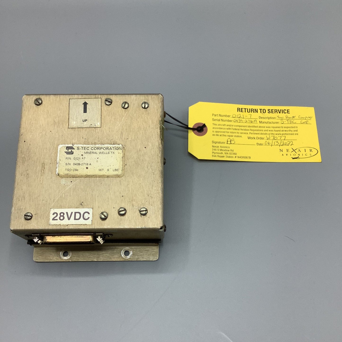 STEC Yaw Computer Amplifier - Part Number:0121-7